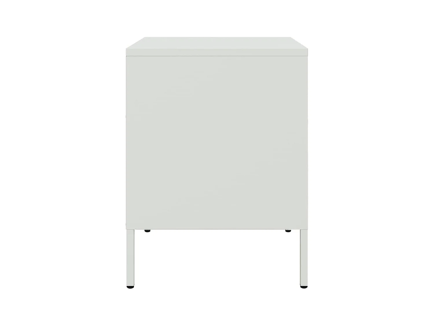 Lucille  Table de chevet blanc 36x39x50,5 cm acier