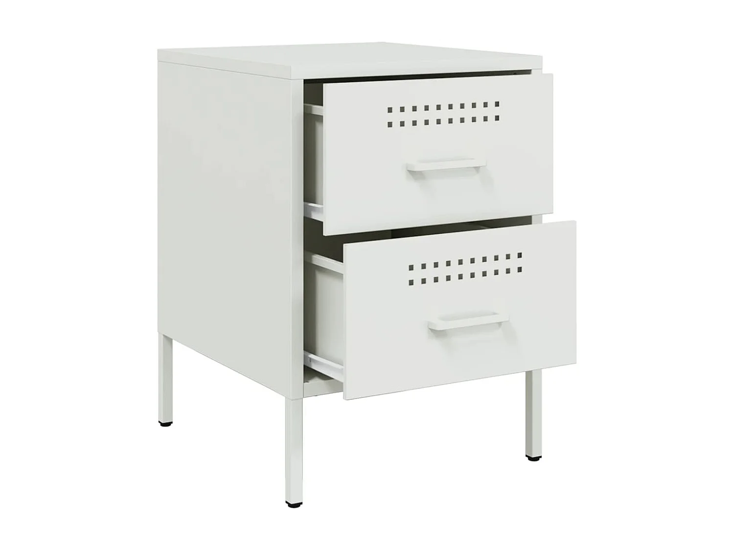 Lucille  Table de chevet blanc 36x39x50,5 cm acier