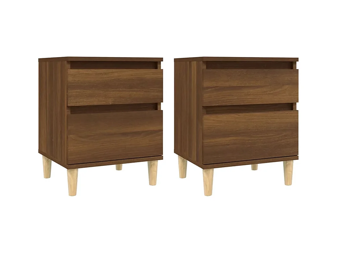 Montmorency  Tables de chevet 2 pcs Chêne marron 40x35x50 cm