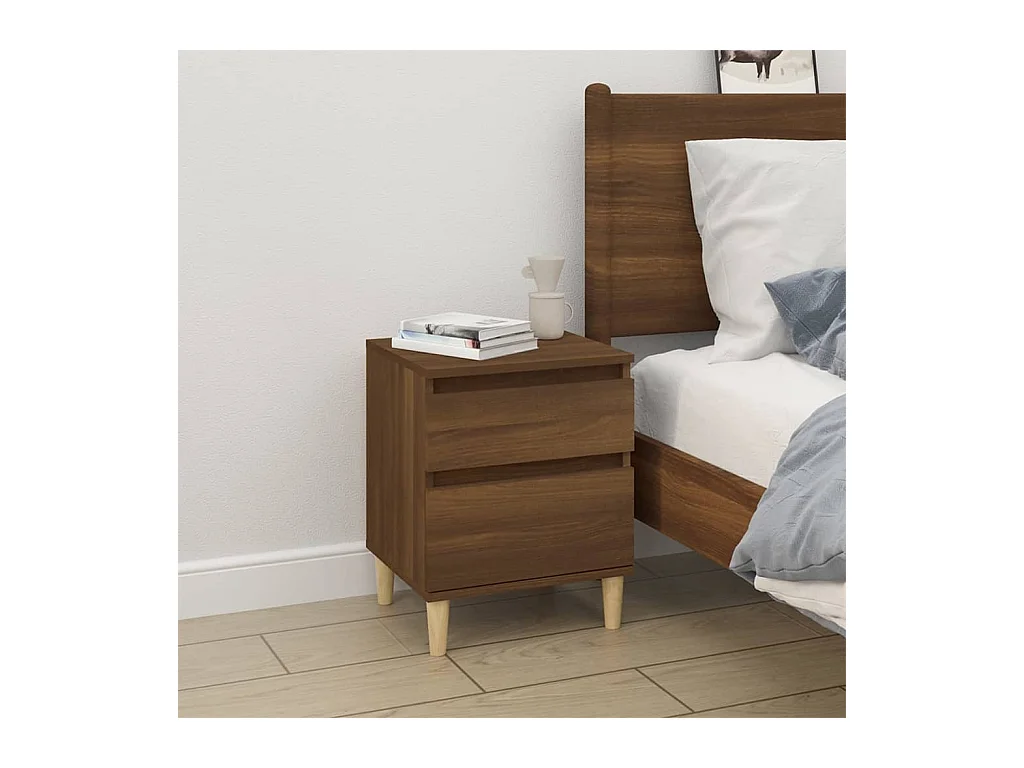 Montmorency  Tables de chevet 2 pcs Chêne marron 40x35x50 cm