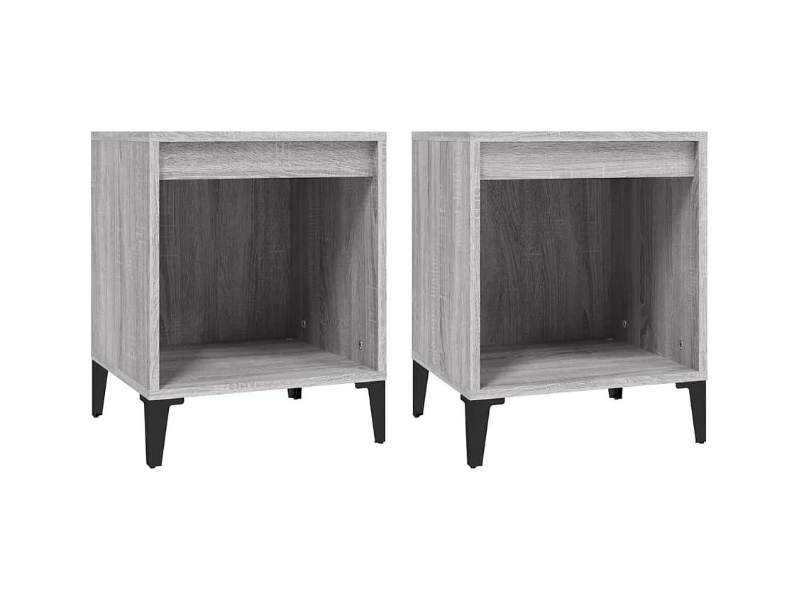 Hartford  Tables de chevet 2 pcs Sonoma gris 40x35x50 cm