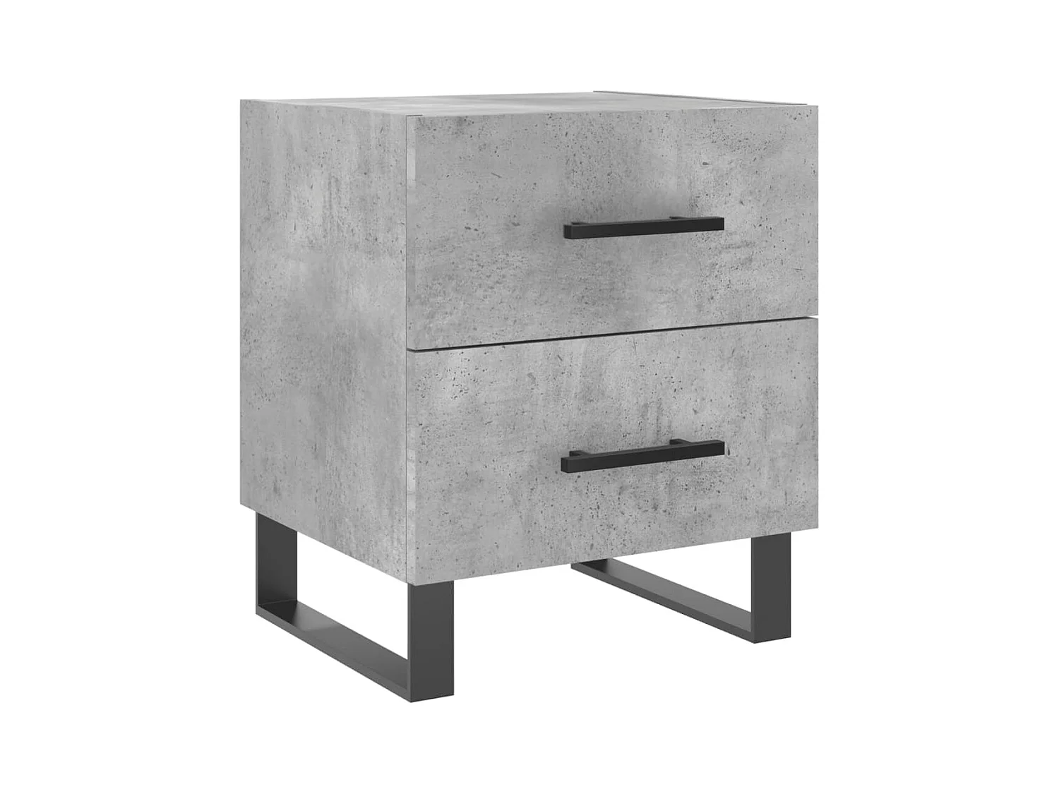 Cennet  Table de chevet gris béton 40x35x47,5 cm bois d’ingénierie