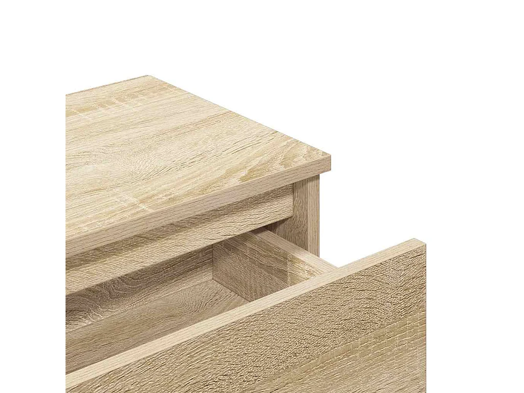 Elle  Tables de chevet 2 pcs Chêne sonoma 40x30x39 cm Aggloméré