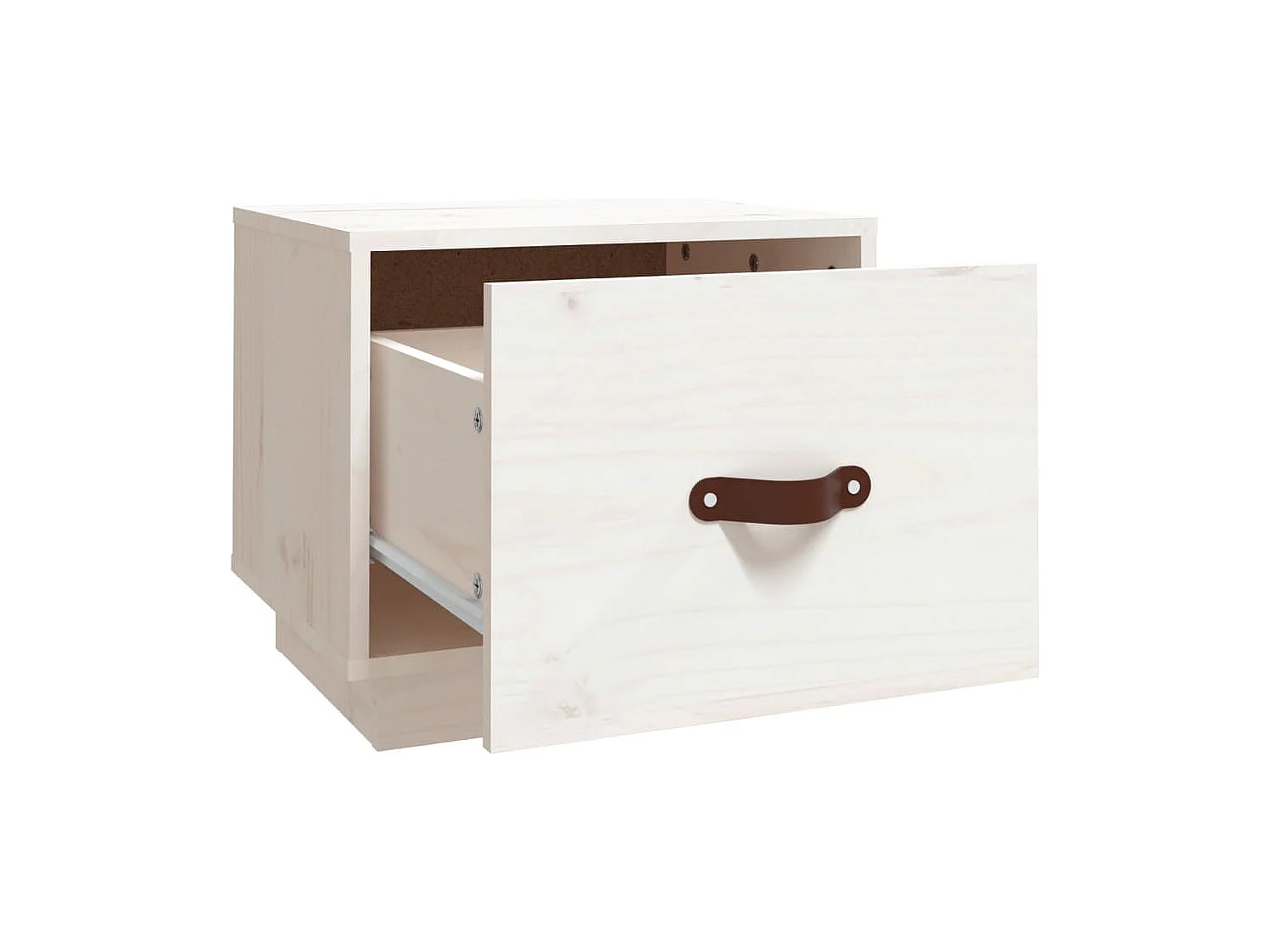 Ballston Lake  Tables de chevet 2 pcs Blanc 40x34x35 cm Bois de pin massif