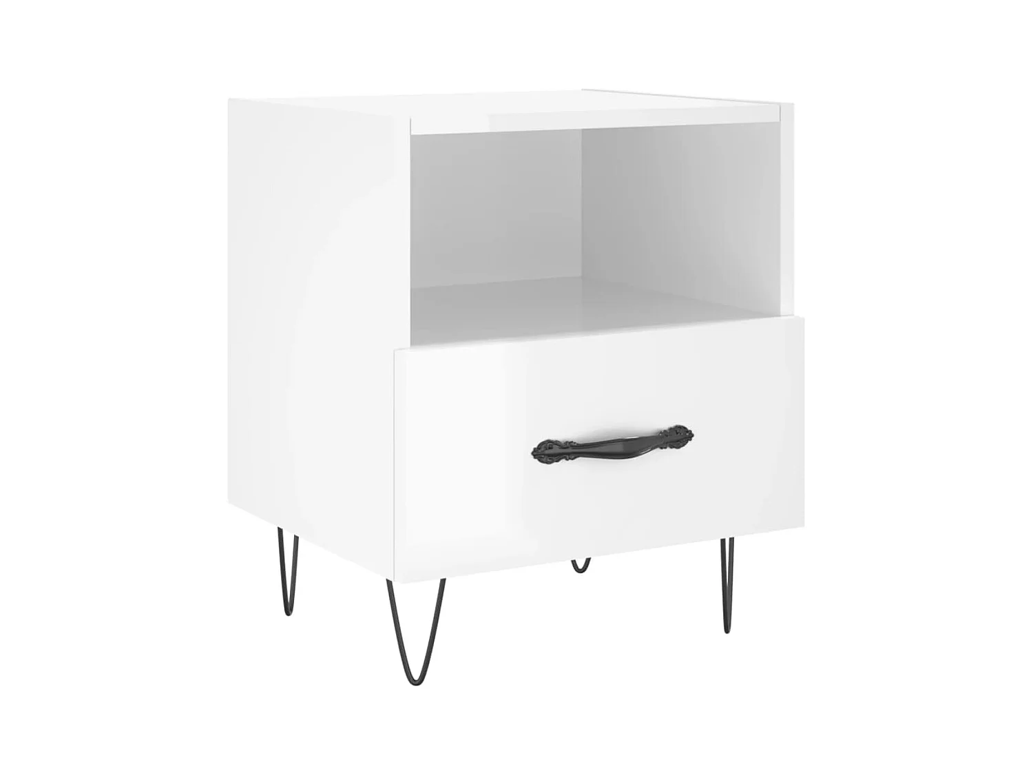 Joshua Tree  Tables de chevet 2 pcs blanc brillant 40x35x47,5 cm