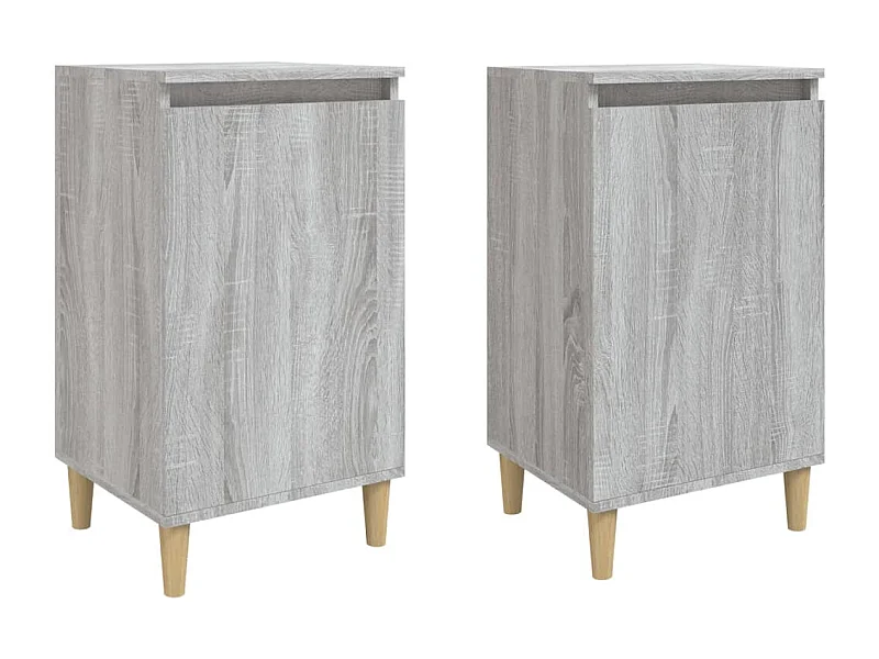 Samir  Tables de chevet 2 pcs sonoma gris 40x35x70cm bois d'ingénierie