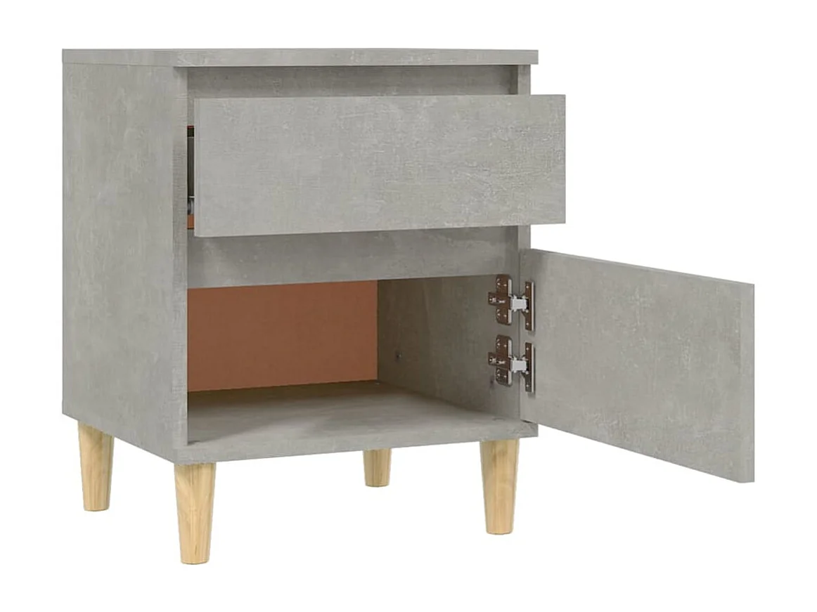 Montmorency  Table de chevet Gris béton 40x35x50 cm