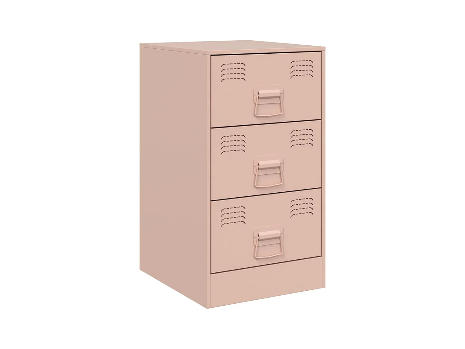 Hereford  Table de chevet rose 34,5x39x62 cm acier