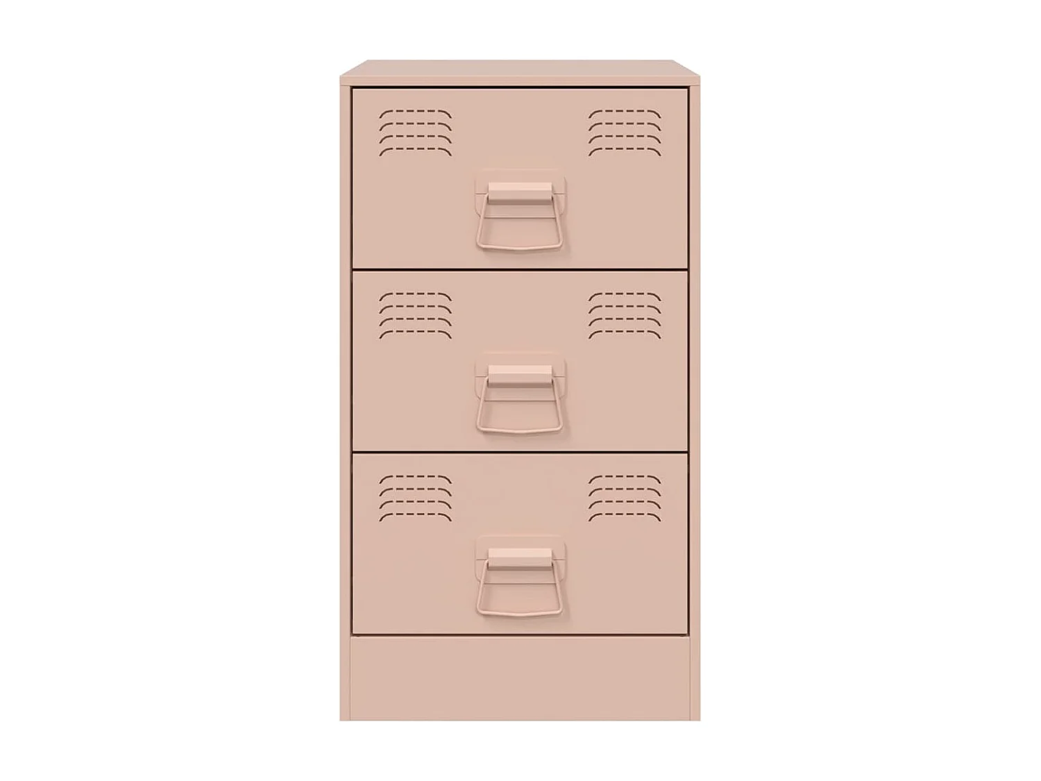 Hereford  Comodino Rosa 34,5x39x62 cm in Acciaio