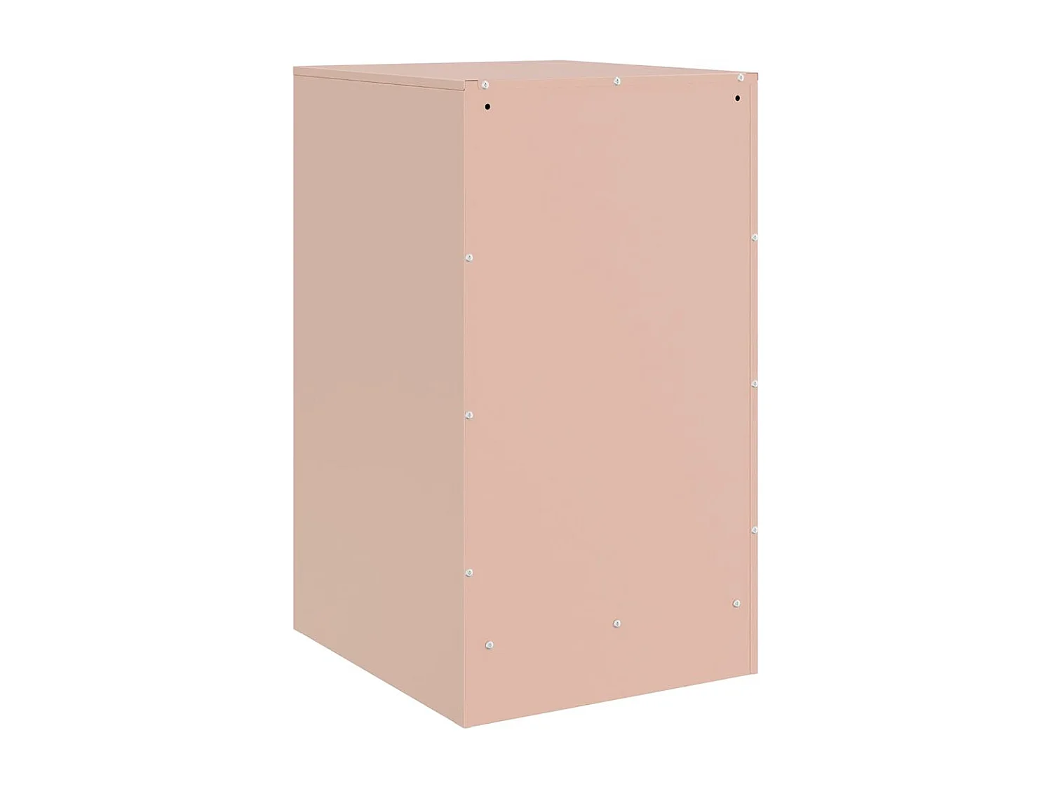 Hereford  Comodino Rosa 34,5x39x62 cm in Acciaio