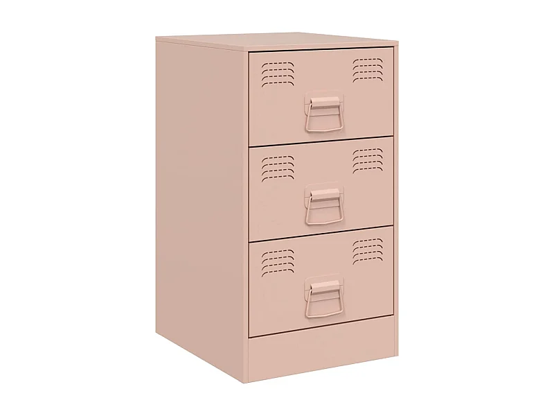 Hereford  Table de chevet rose 34,5x39x62 cm acier