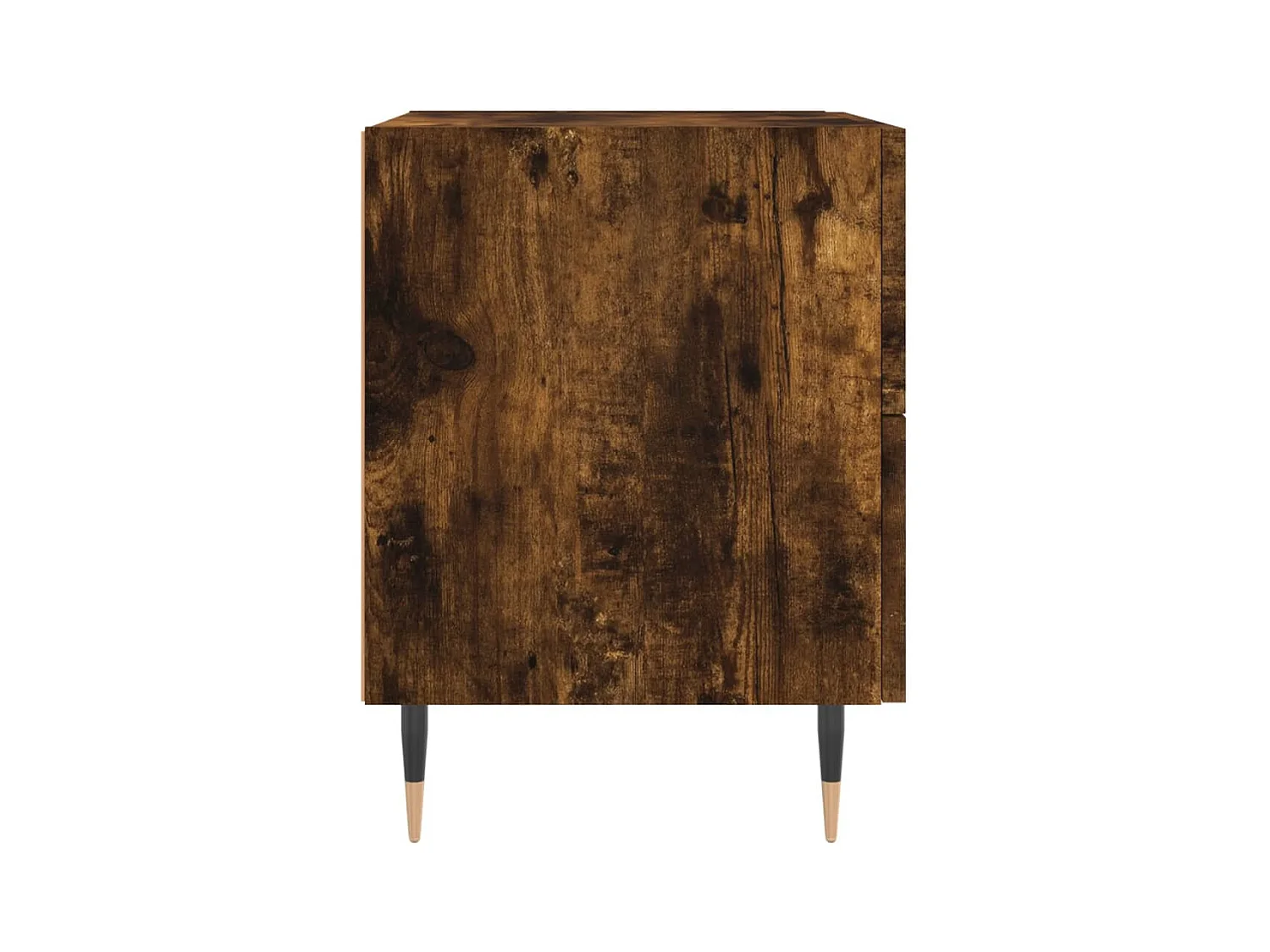 Leidir  Table de chevet chêne fumé 40x35x47,5 cm bois d’ingénierie