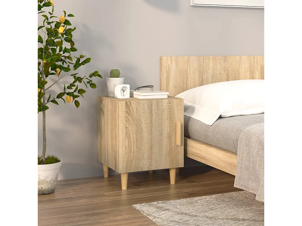 Oupeye  Table de chevet Chêne sonoma Bois d'ingénierie