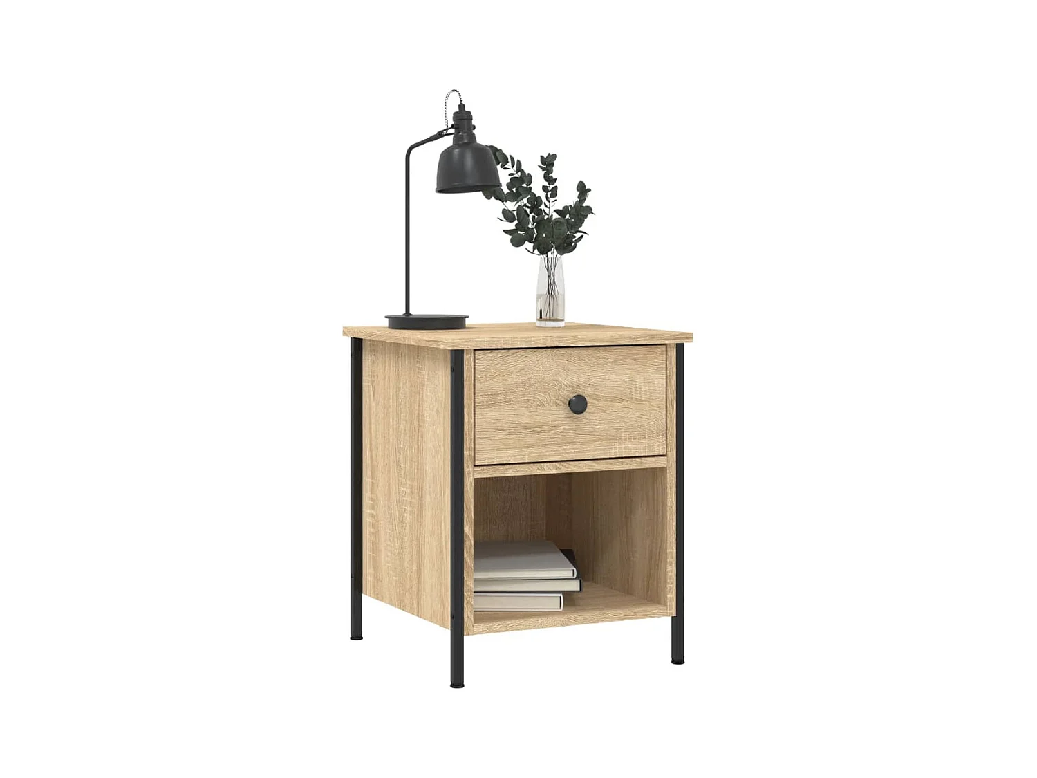 Tobia  Tables de chevet 2 pcs chêne sonoma 40x42x50 cm bois ingénierie