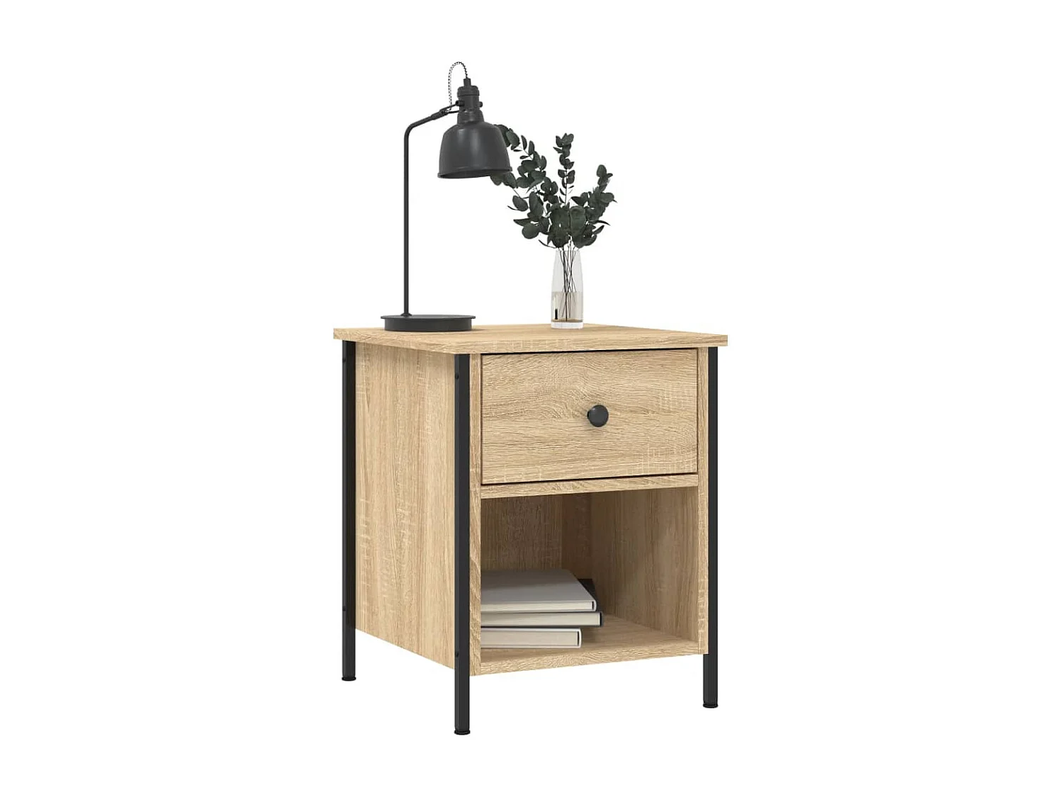 Tobia  Tables de chevet 2 pcs chêne sonoma 40x42x50 cm bois ingénierie