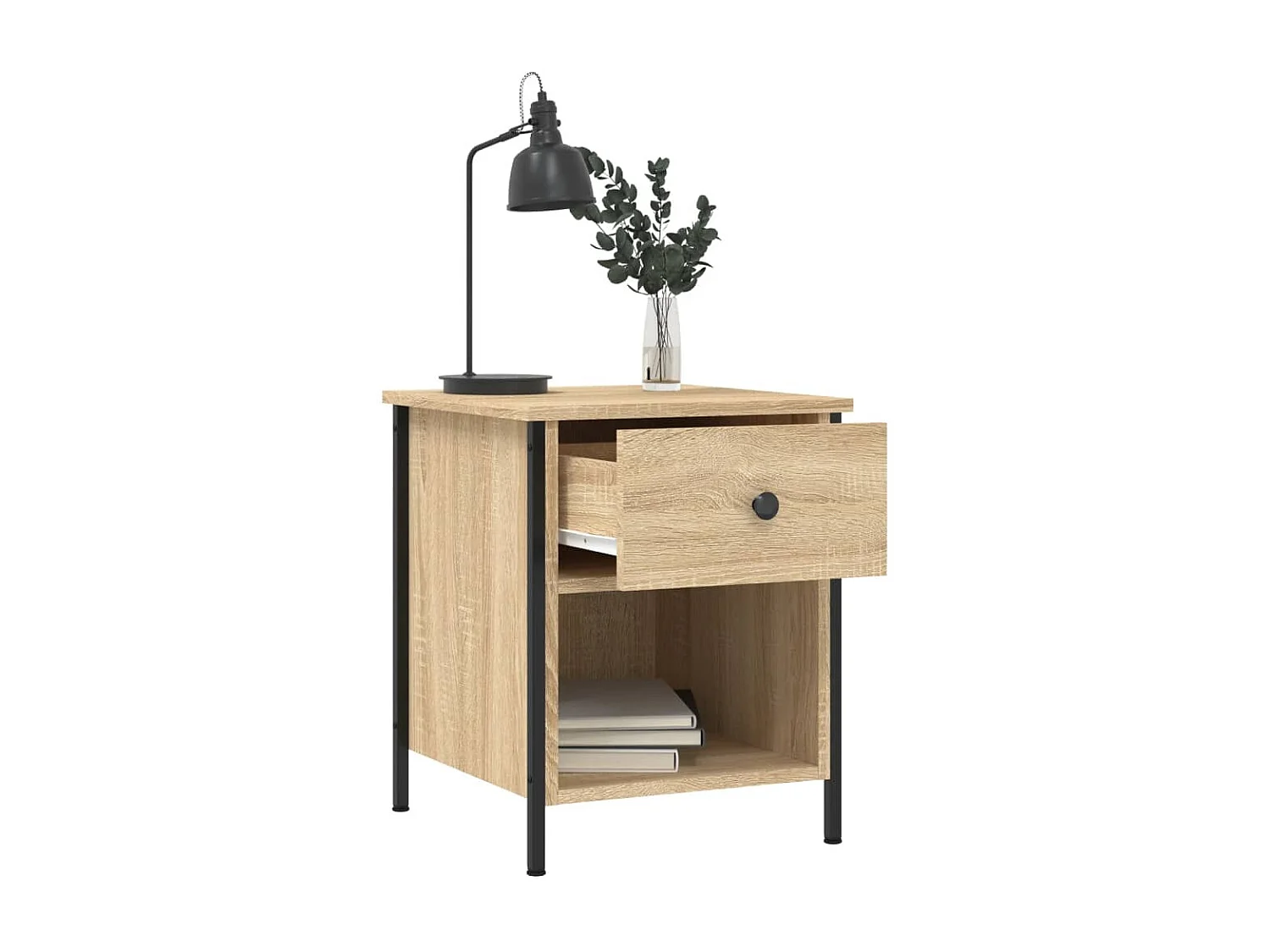 Tobia  Tables de chevet 2 pcs chêne sonoma 40x42x50 cm bois ingénierie