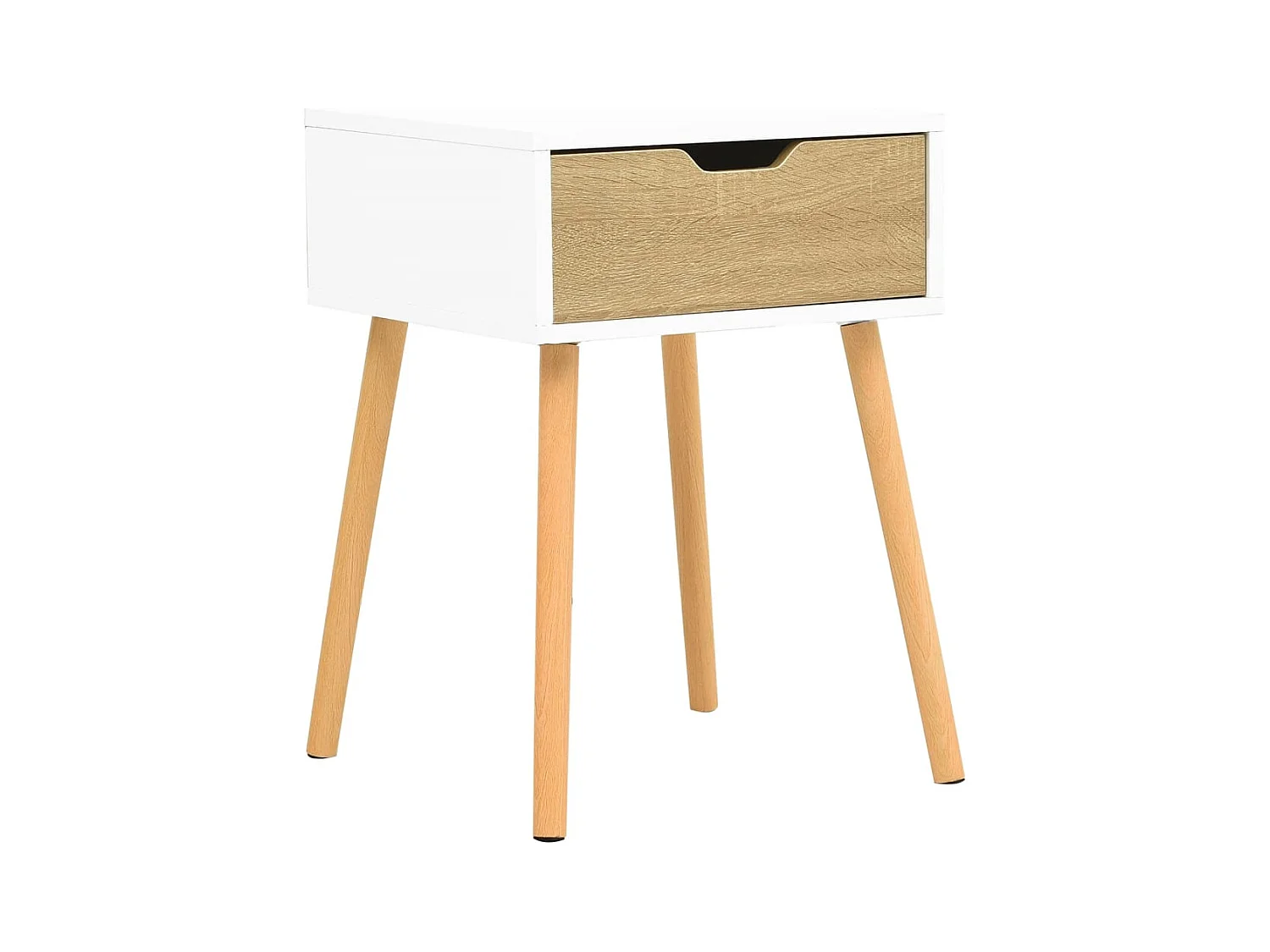 Wellsville  Table de chevet Blanc chêne sonoma 40x40x56cm Bois d'ingénierie