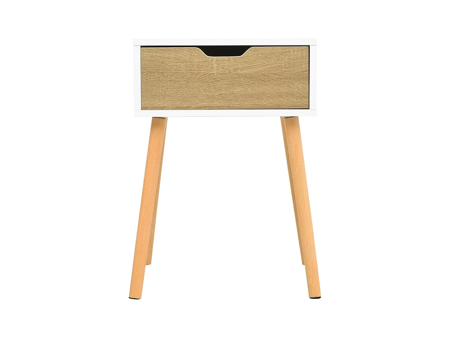Wellsville  Table de chevet Blanc chêne sonoma 40x40x56cm Bois d'ingénierie