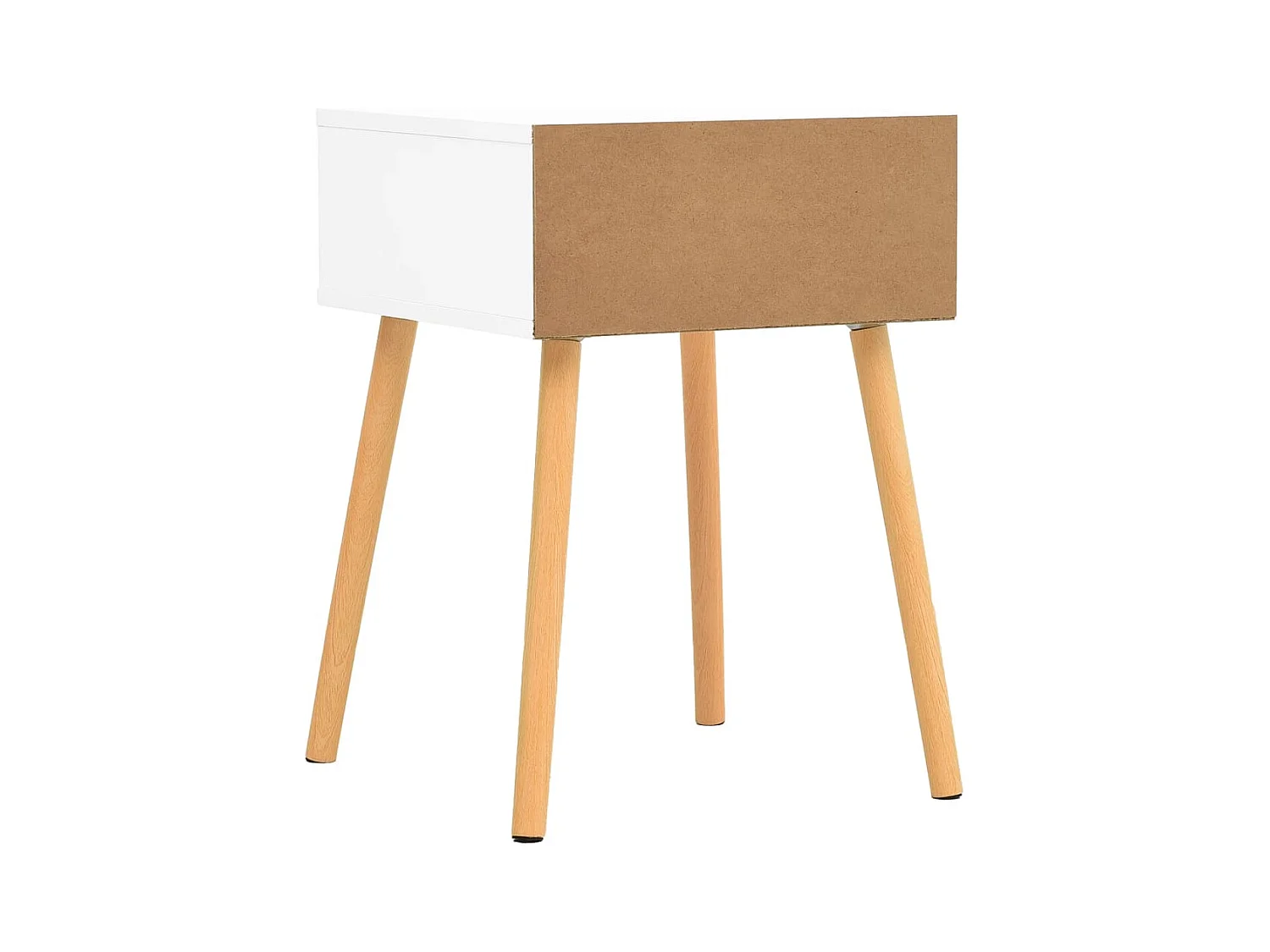 Wellsville  Table de chevet Blanc chêne sonoma 40x40x56cm Bois d'ingénierie