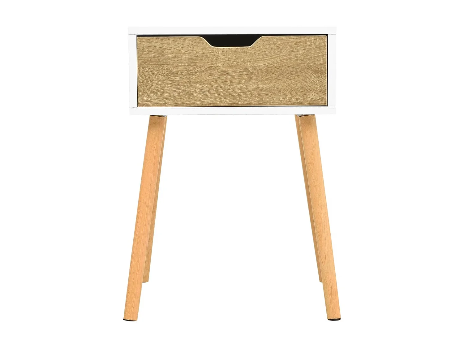 Wellsville  Table de chevet Blanc chêne sonoma 40x40x56cm Bois d'ingénierie
