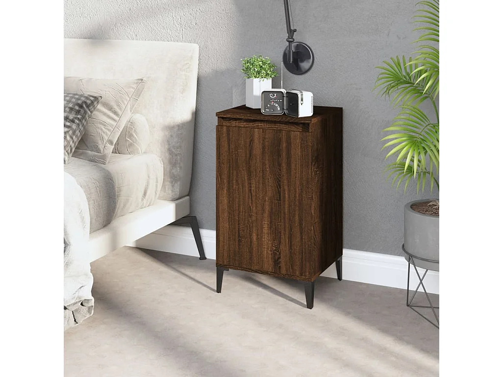 Riley Mae  Nachttisch Braun Eichen-Optik 40x35x70 cm Holzwerkstoff