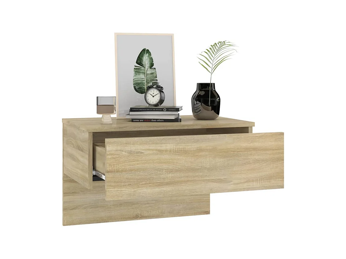 San Jose  Tables de chevet murales 2 pcs Chêne sonoma