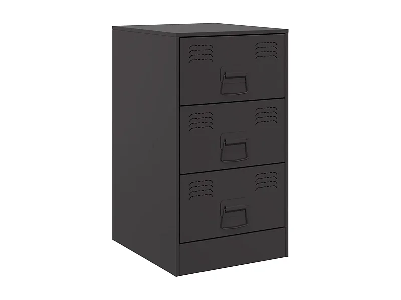Hereford  Nachttisch Schwarz 34,5x39x62 cm Stahl