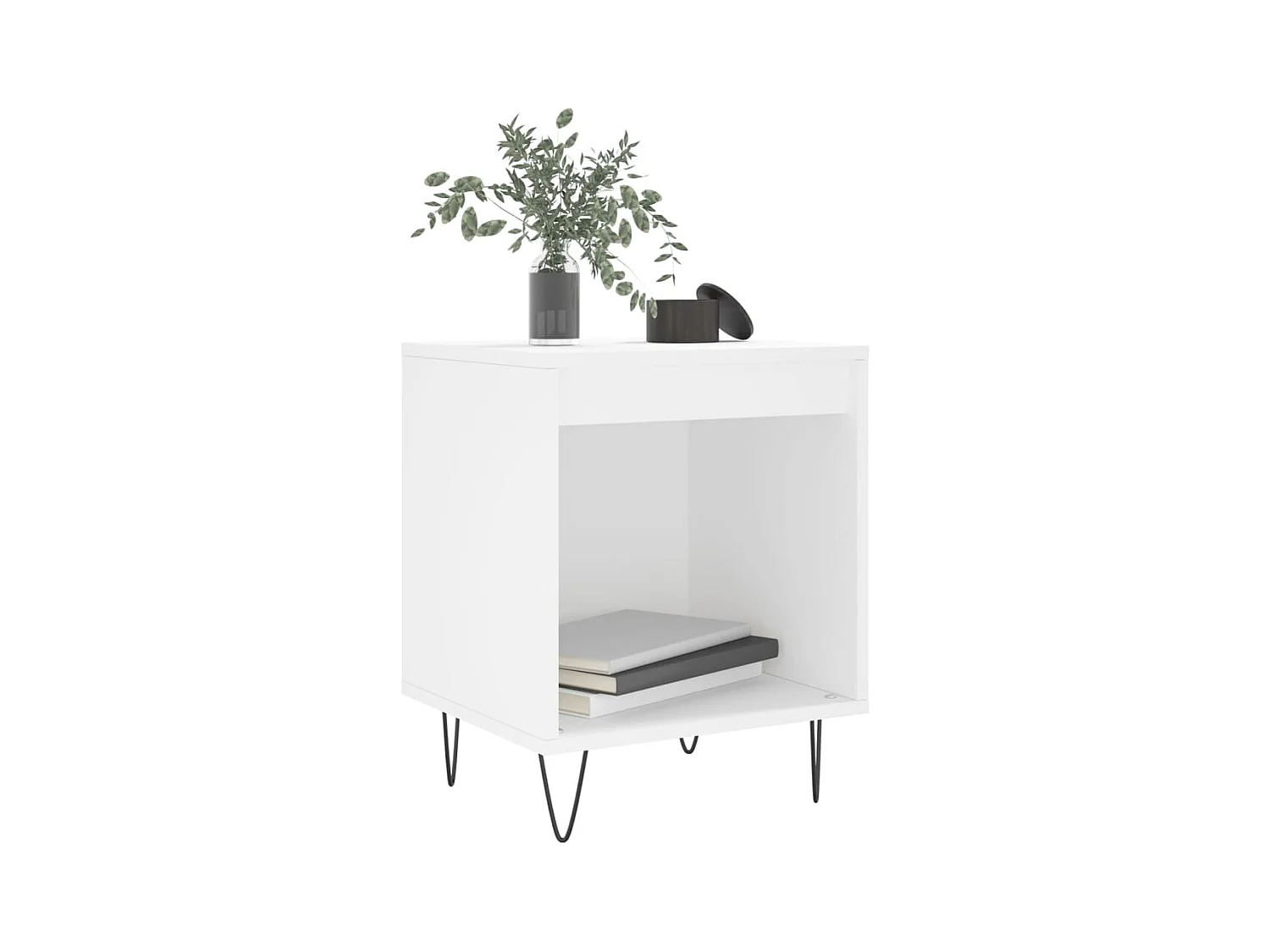 Sander  Tables de chevet 2 pcs blanc 40x35x50 cm bois d’ingénierie