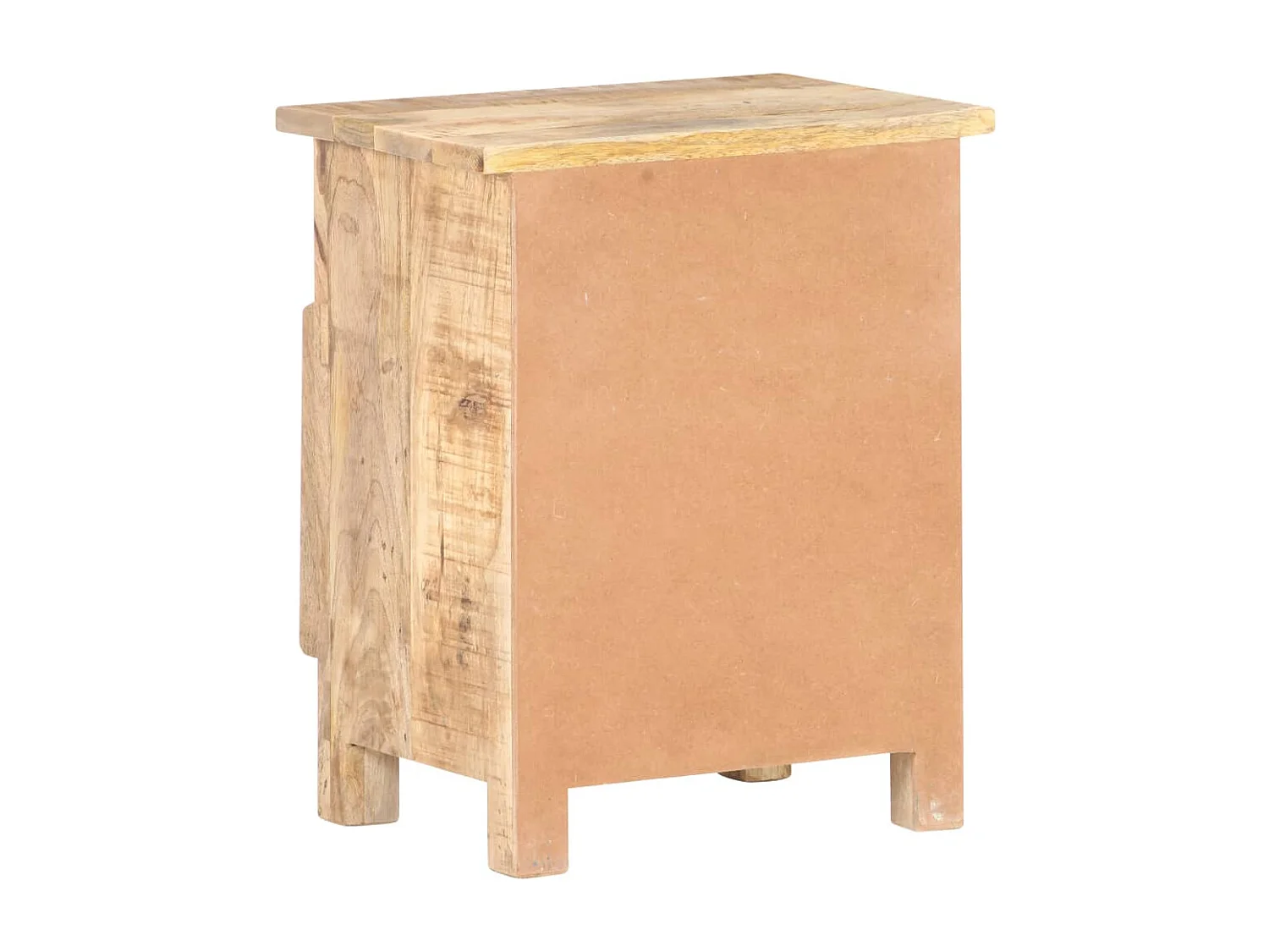 Collegno  Table de chevet 40x30x50 cm Bois de manguier brut