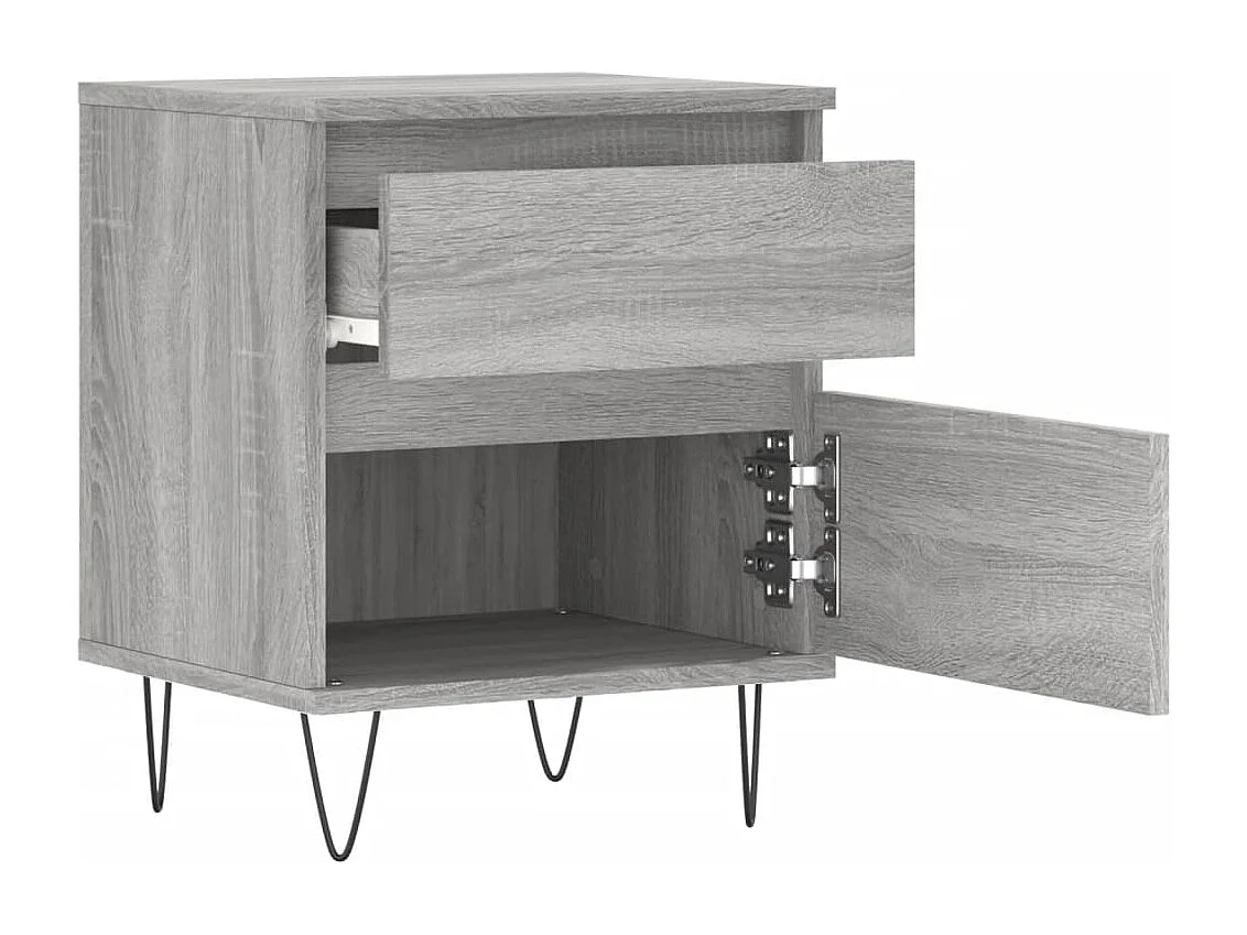 Prolenta Premium -  Table de chevet sonoma gris 40x35x50 cm bois d’ingénierie