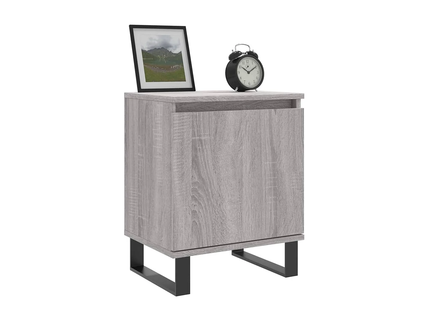 Cydor  Nachttisch Grau Sonoma 40x30x50 cm Holzwerkstoff
