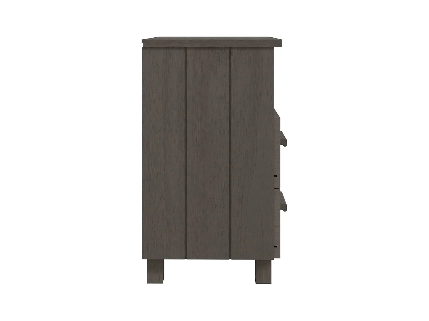 Calvino  Tables de chevet HAMAR 2 pcs Gris clair 40x35x62 cm Bois massif