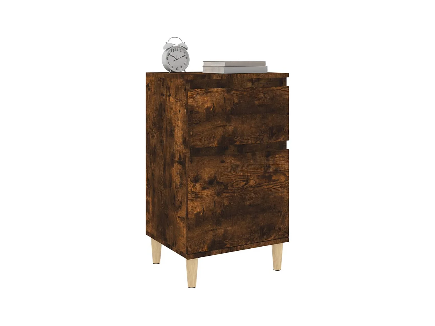 Bellevue  Table de chevet chêne fumé 40x35x70 cm