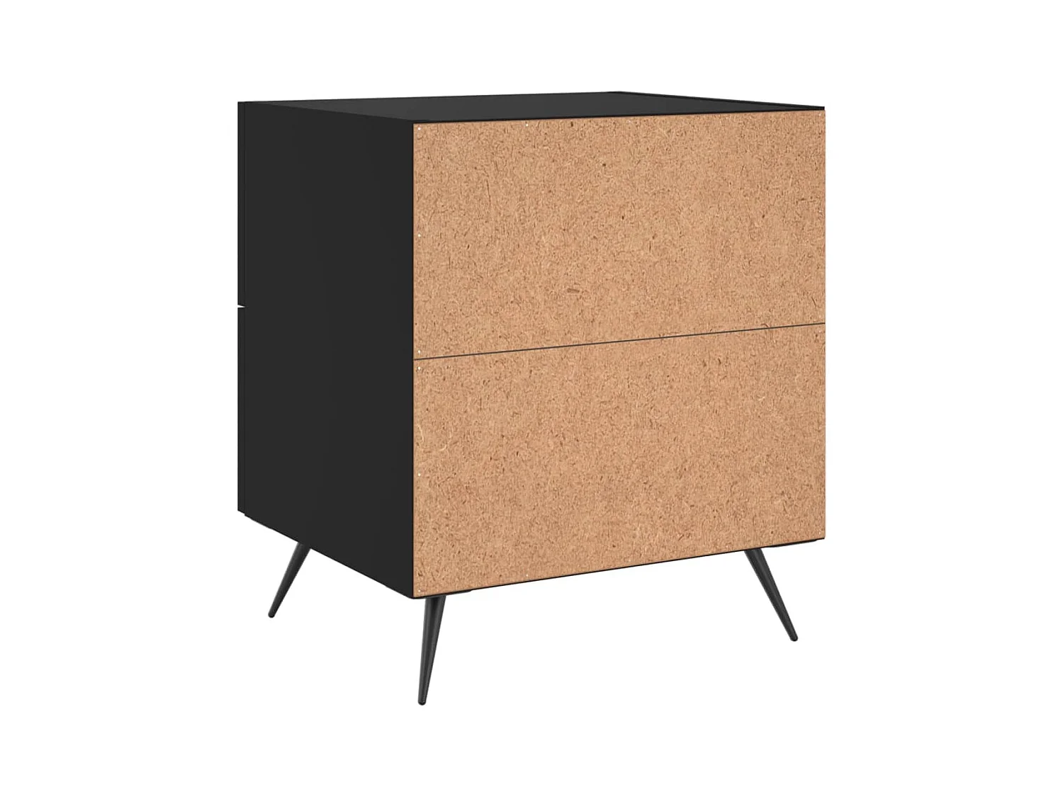 Yvella  Tables de chevet 2 pcs noir 40x35x47,5 cm bois d’ingénierie