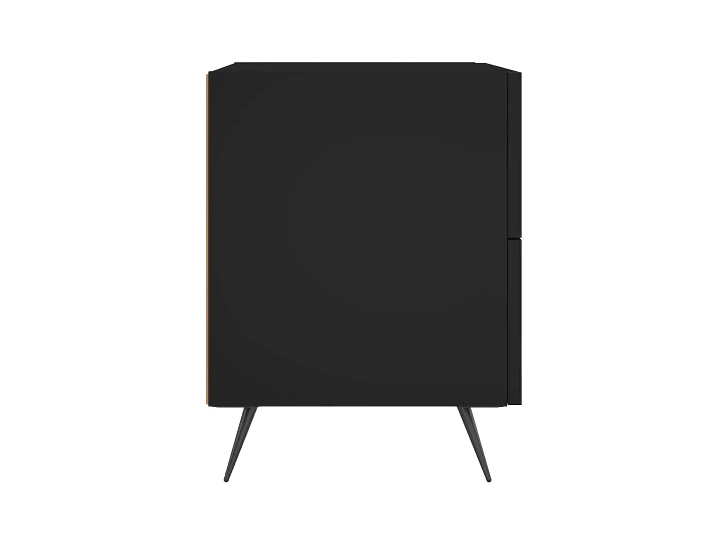 Yvella  Tables de chevet 2 pcs noir 40x35x47,5 cm bois d’ingénierie