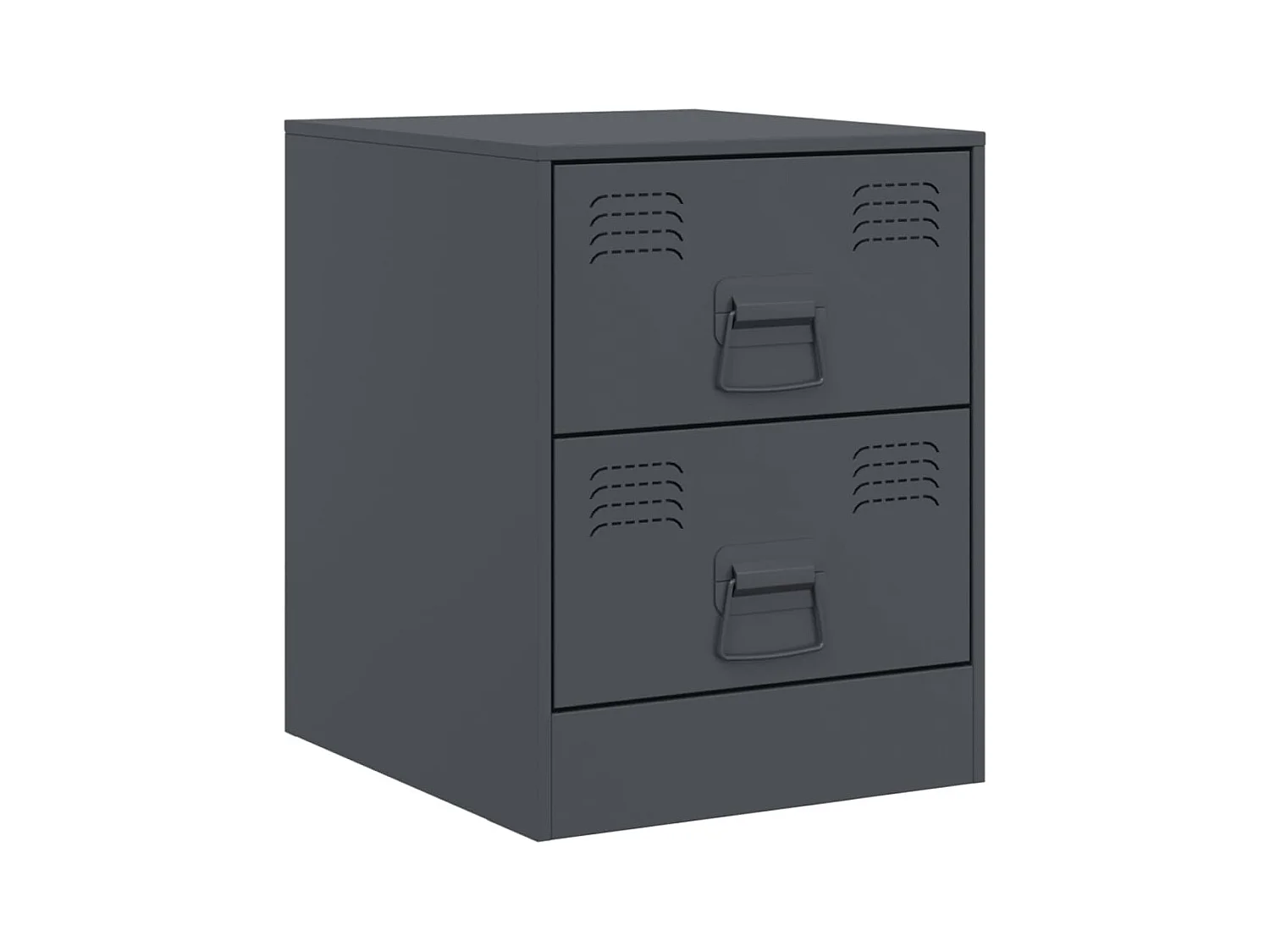 Groton  Table de chevet anthracite 34,5x39x44 cm acier