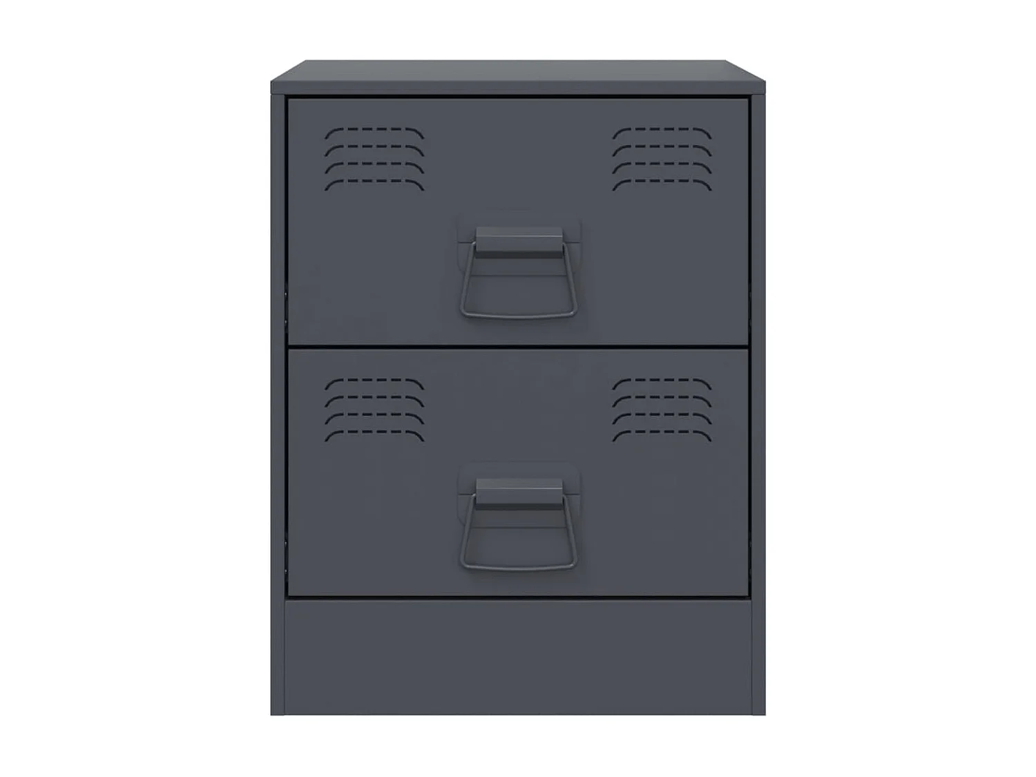 Groton  Table de chevet anthracite 34,5x39x44 cm acier