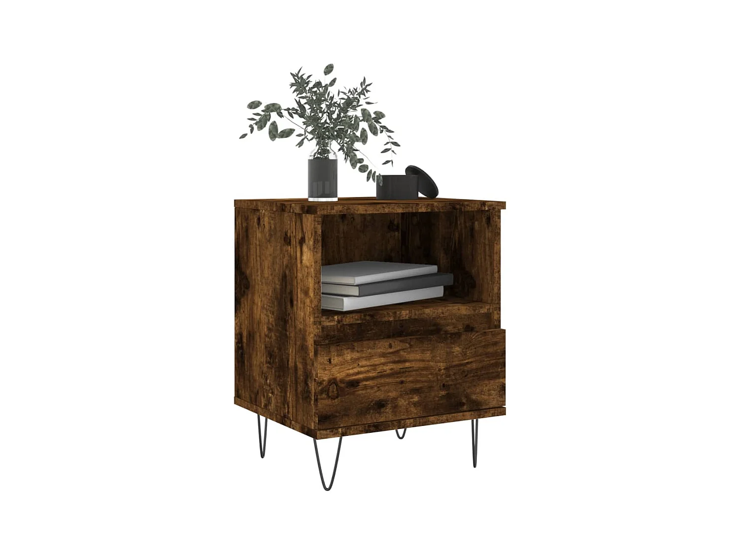 Hulst  Tables de chevet 2 pcs chêne fumé 40x35x50 cm bois ingénierie