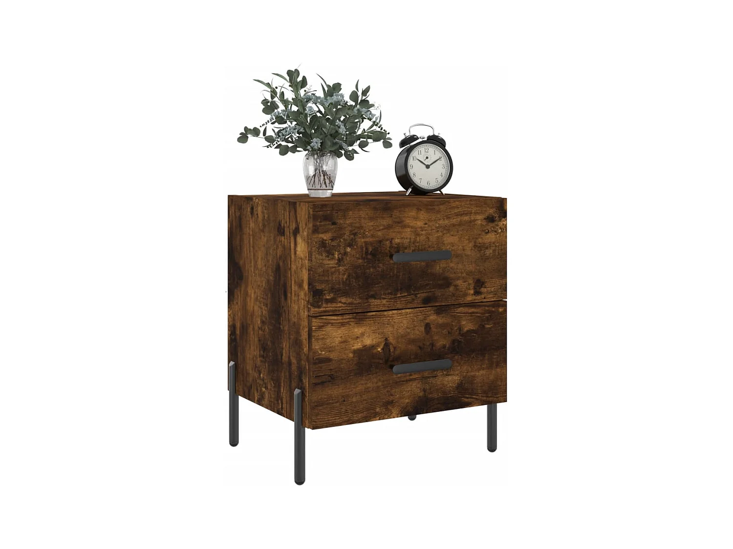 Mikael  Tables de chevet 2pcs chêne fumé 40x35x47,5cm bois d’ingénierie