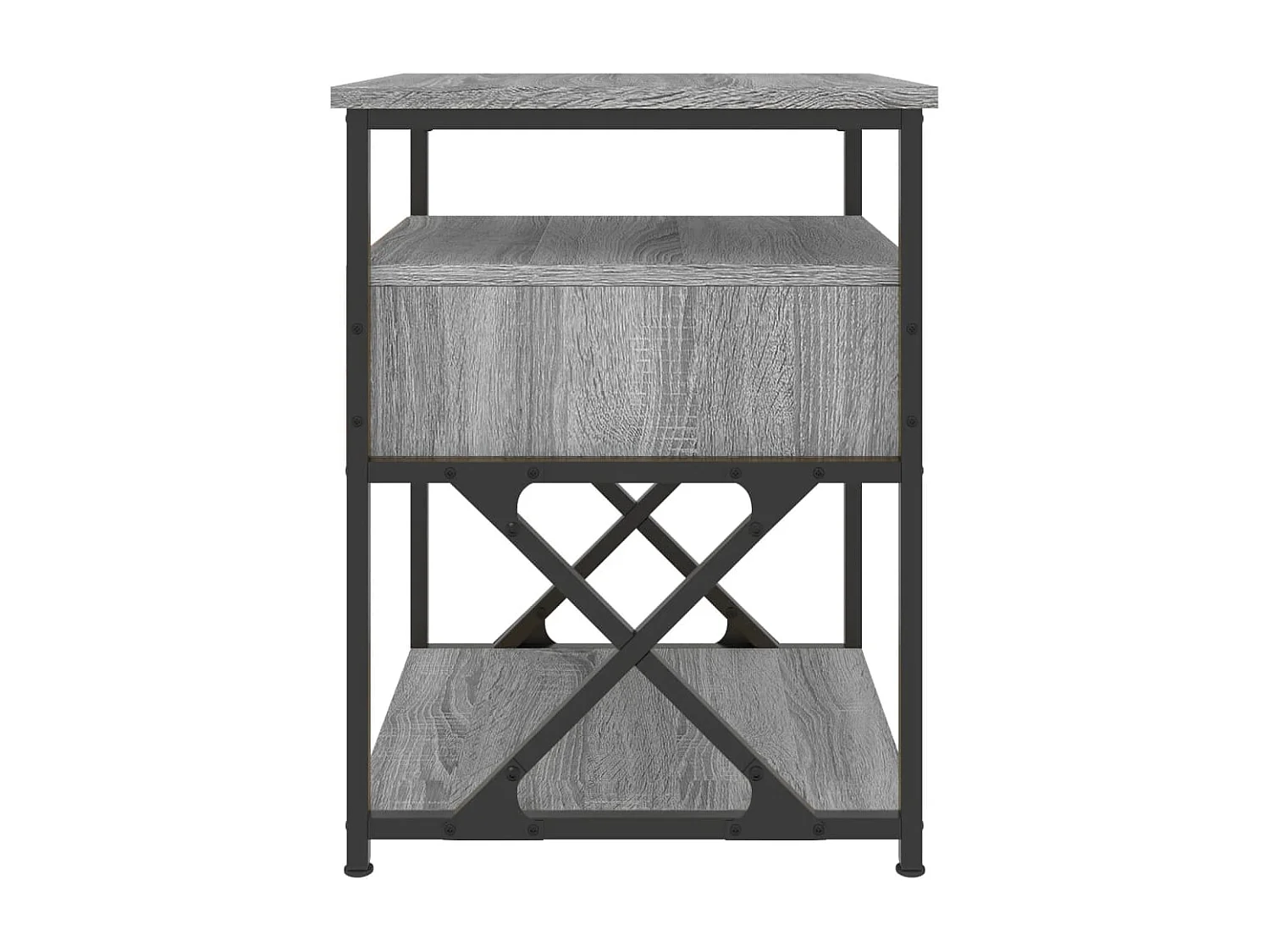 Eufaula  Nachttisch Grau Sonoma-Eiche 40x42x55 cm Holzwerkstoff