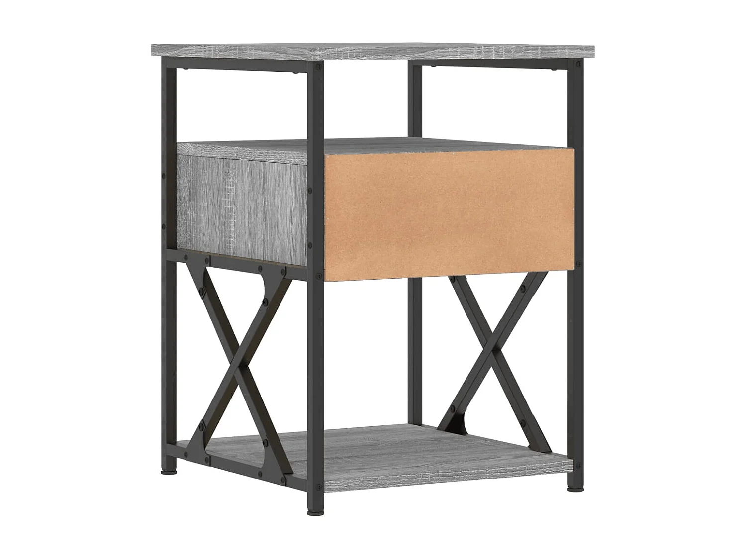 Eufaula  Nachttisch Grau Sonoma-Eiche 40x42x55 cm Holzwerkstoff