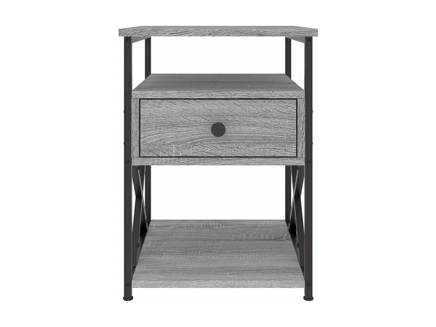 Eufaula  Comodino Grigio Sonoma 40x42x55 cm in Legno Multistrato