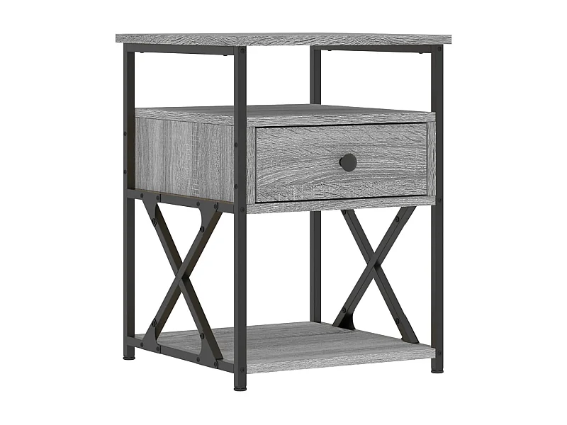 Eufaula  Nachttisch Grau Sonoma-Eiche 40x42x55 cm Holzwerkstoff