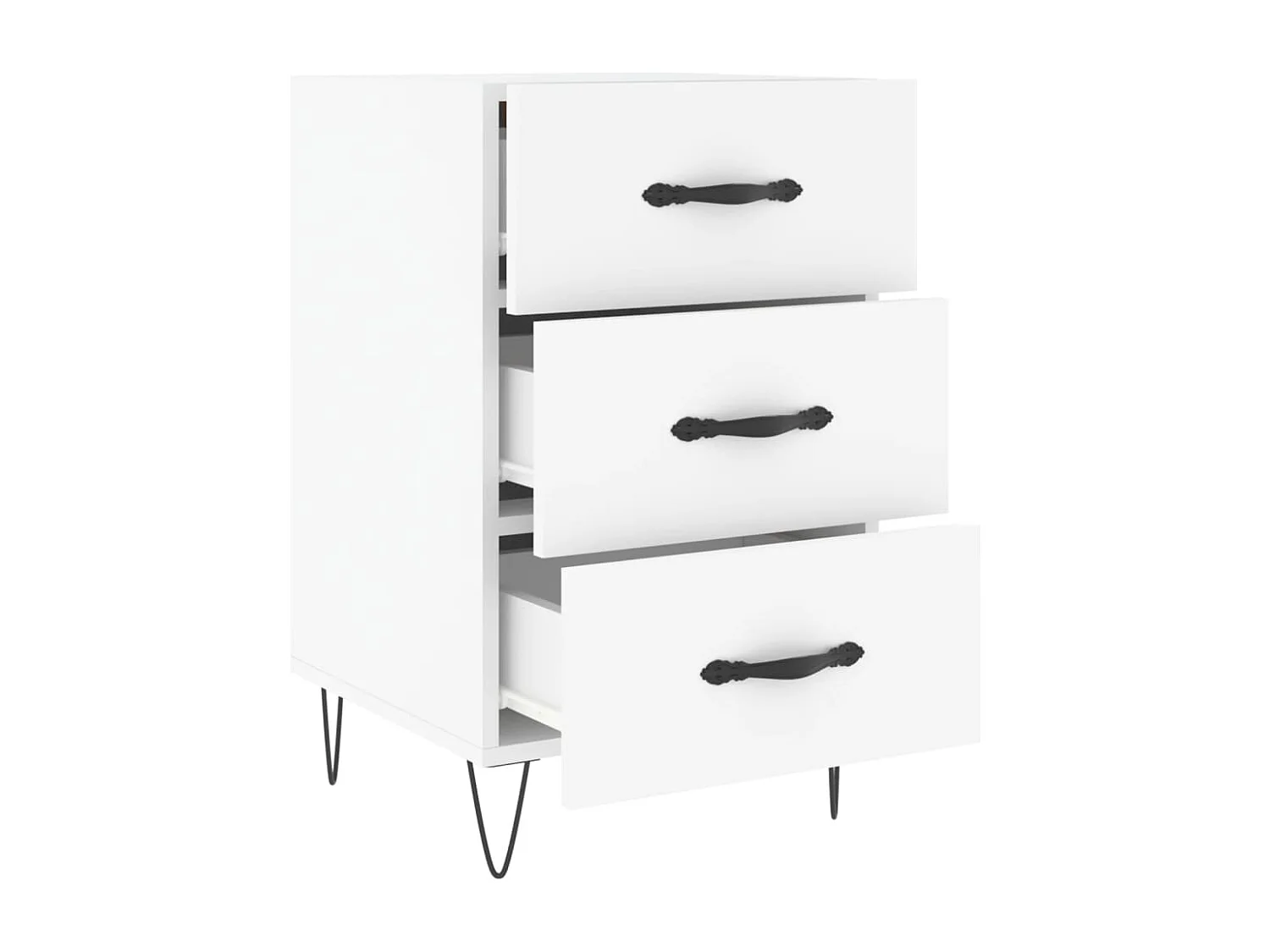 Cumming  Nachtkastje 40x40x66 cm bewerkt hout wit