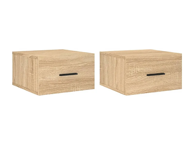 Ulfvin  Tables de chevet murales 2 pcs chêne sonoma 35x35x20 cm