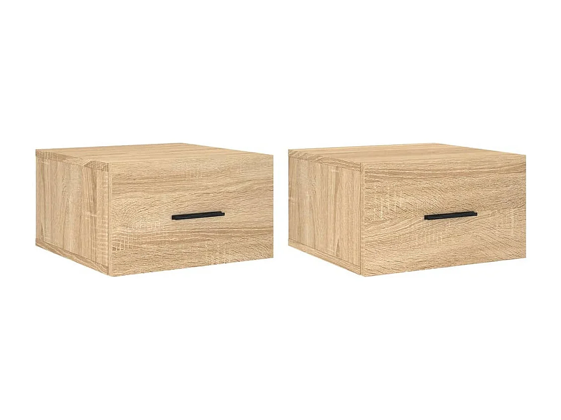 Ulfvin  Tables de chevet murales 2 pcs chêne sonoma 35x35x20 cm