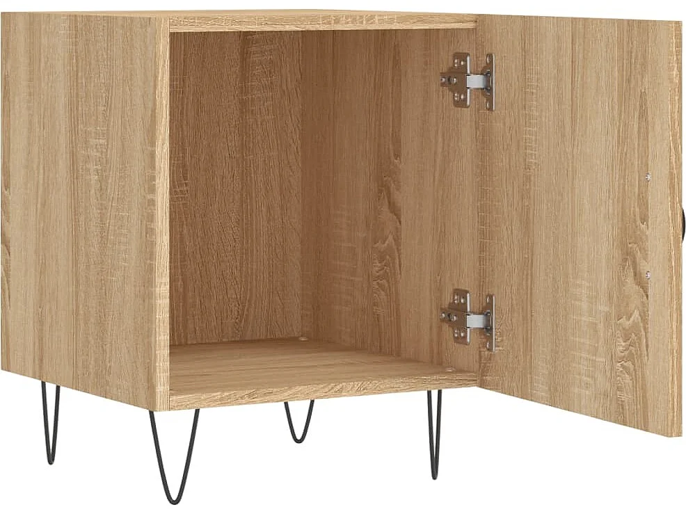 Corning  Table de chevet chêne sonoma 40x40x50 cm bois d’ingénierie