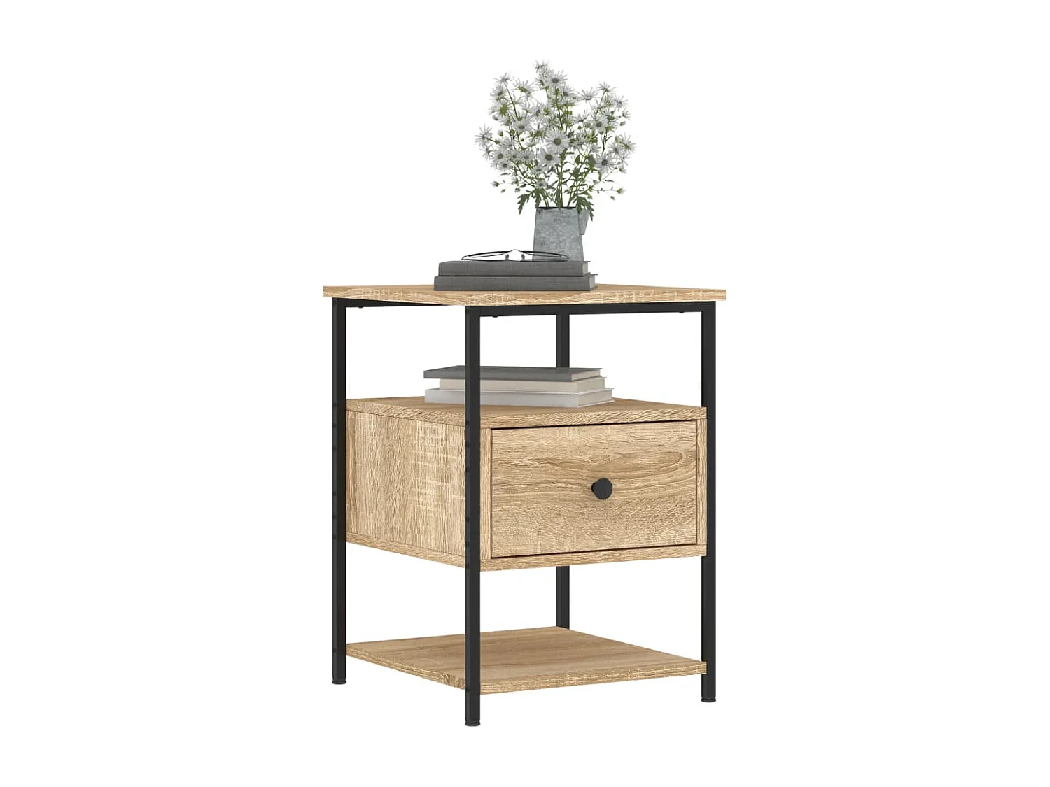 Lysli  Table de chevet chêne sonoma 40x42x56 cm bois d'ingénierie