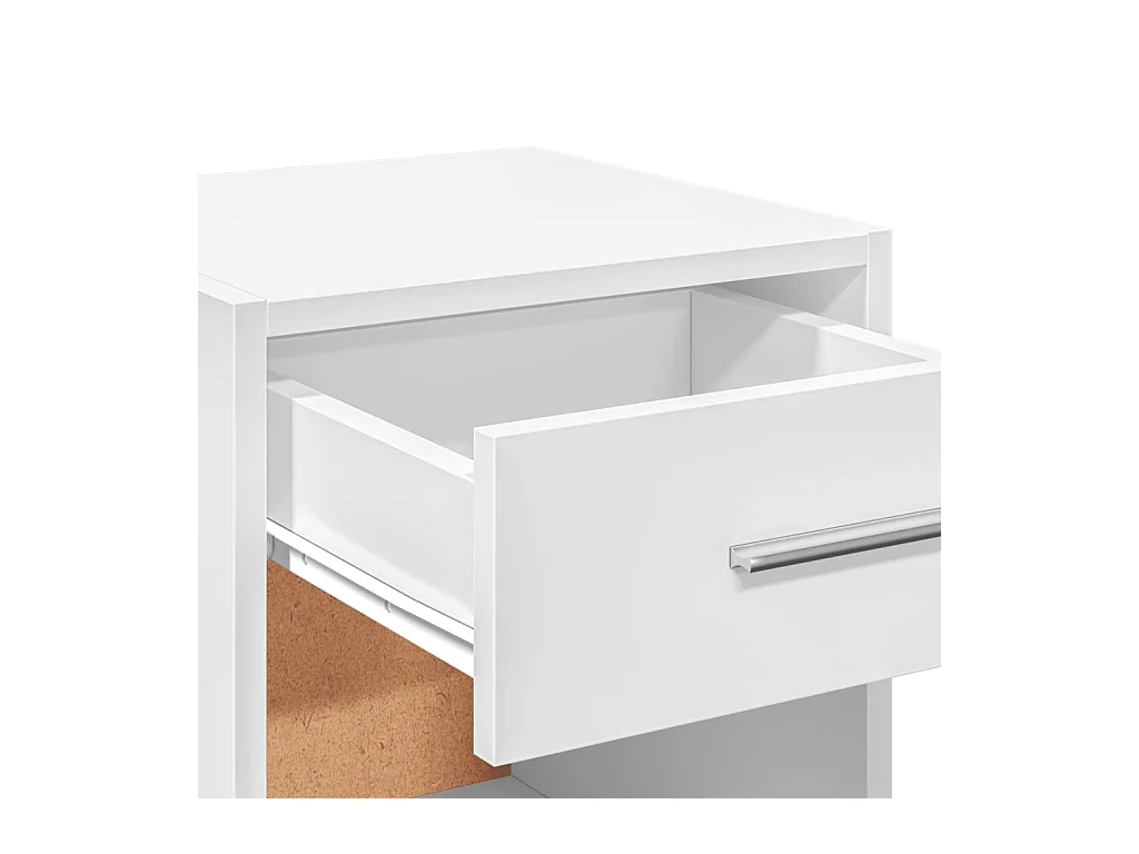 Ragna  Tables de chevet 2 pcs blanc 35x34x65 cm bois d'ingénierie