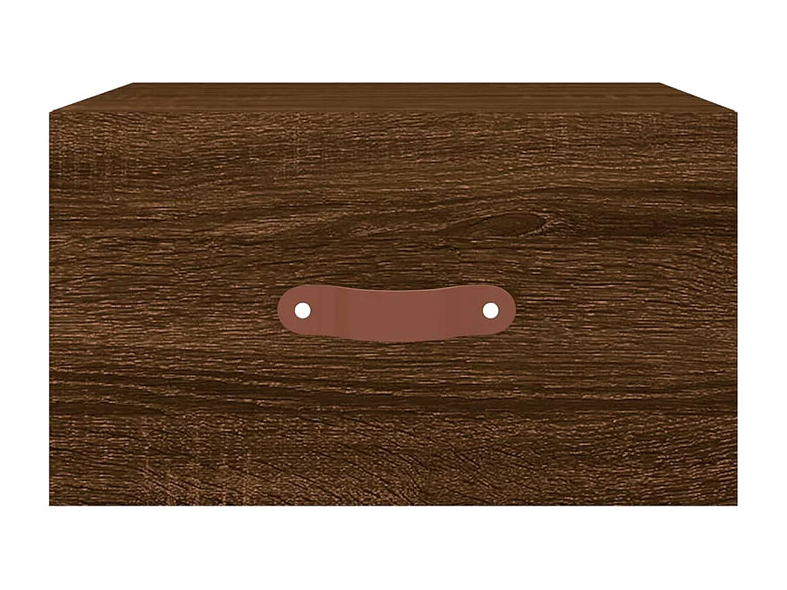Brackettville  Table de chevet murale chêne marron 35x35x20 cm